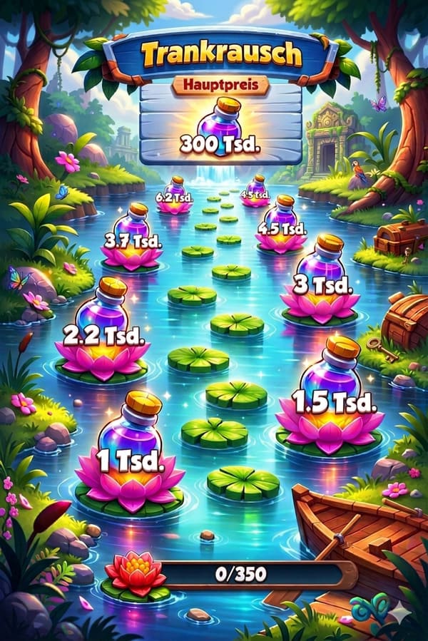 Coin Master Trankrausch Event Vorschau auf das Trankrausch Event mit der magischen Stufenleiter