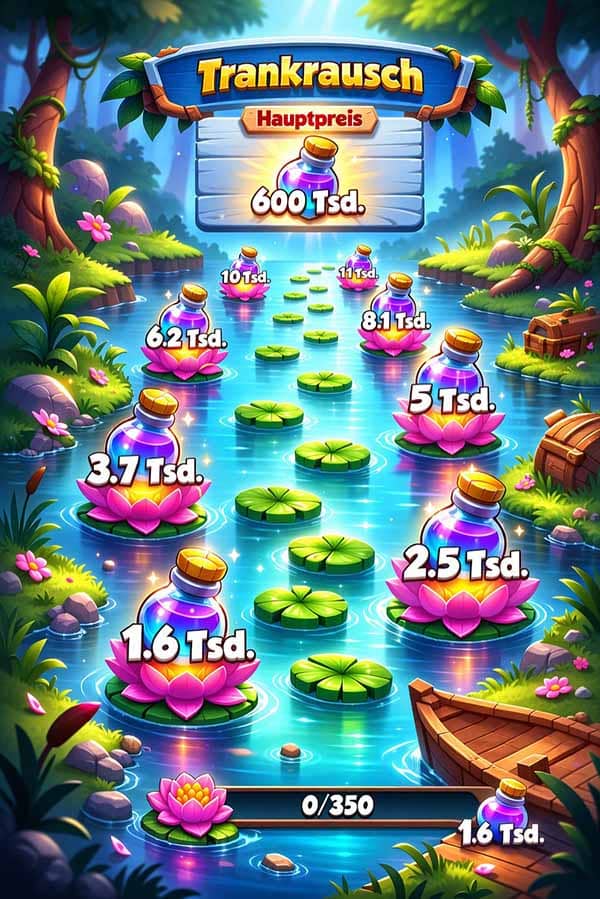 Coin Master Trankrausch Event Vorschau auf das Trankrausch Event mit magischer Stufenleiter